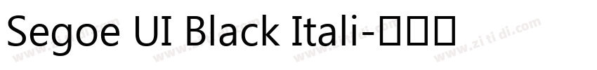 Segoe UI Black Itali字体转换